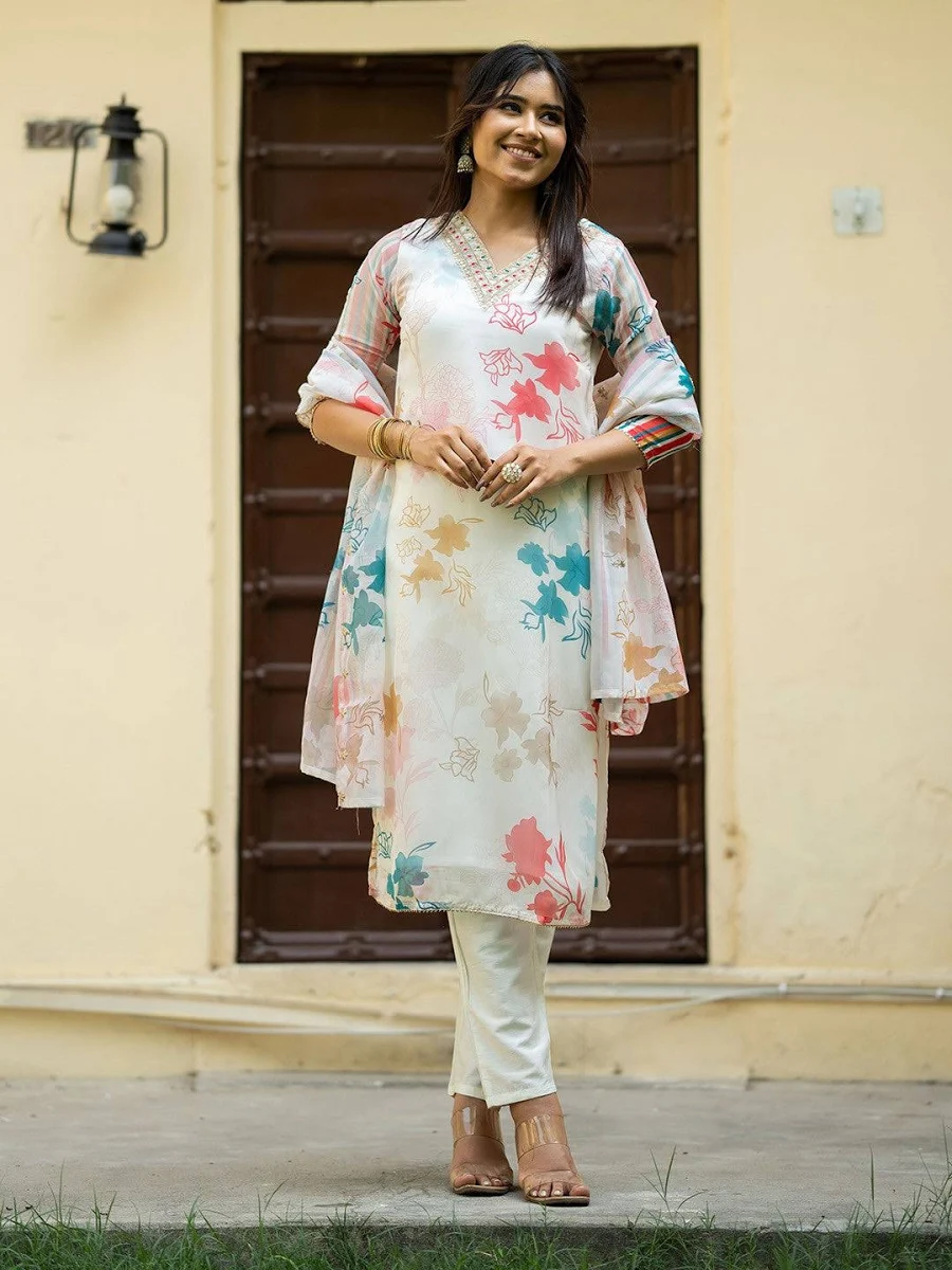 Floral Printed Kurta Set